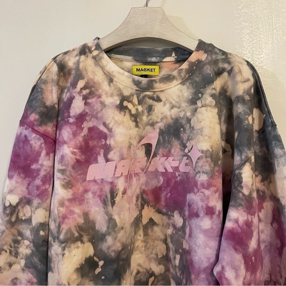 Urban Outfitters Sweatshirt Tie Dye Cosmo Crew Neck Large NWT Market - Picture 12 of 14